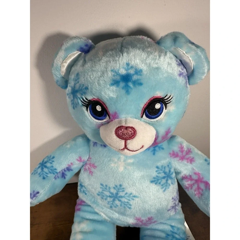 Build A Bear Workshop Exclusive‎ Blue Snow flakes Bear Retired Snow Much Fun
